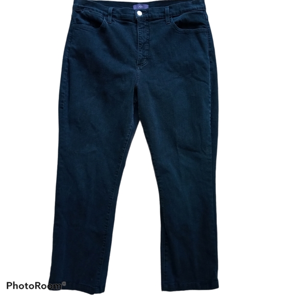 NYDJ Dark Wash Embellished Pockets Bootcut Jeans - Picture 1 of 12